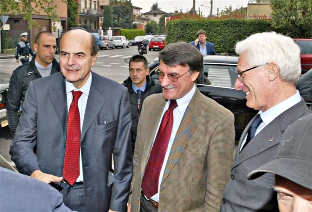 Bersani a Urago Mella con Corsini e Bragaglio