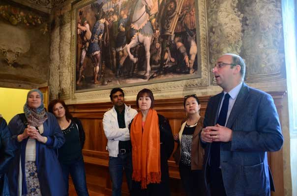 Scuola Foscolo CTP: in Loggia, Sala dei Giudici con presidente CC prof. Ungari