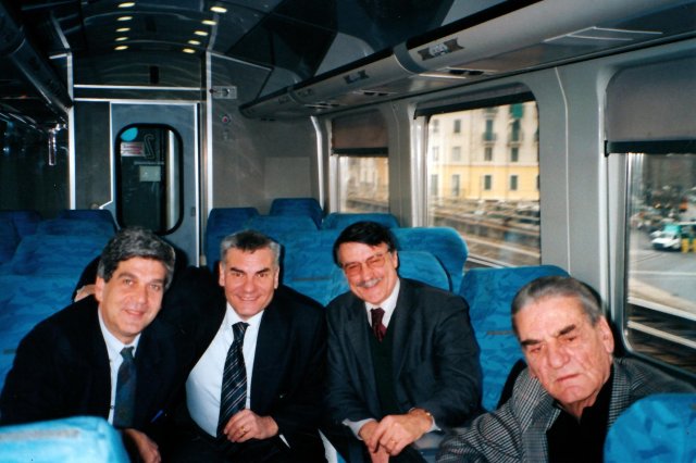 on. Martinazzoli con Galperti, Lombardi e Bragaglio, consiglieri regionali. Marzo 2005