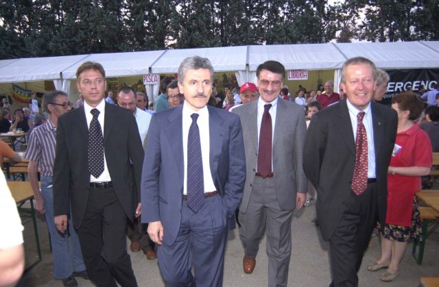 D'Alema, Rebecchi, Bragaglio - Festa UnitÃ  Oltremella 2003